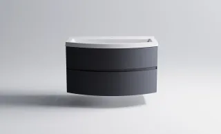 Тумба с раковиной Astra-Form Венеция 2.0 03100004ral7024+04010022 80 см тёмно-серый матовый